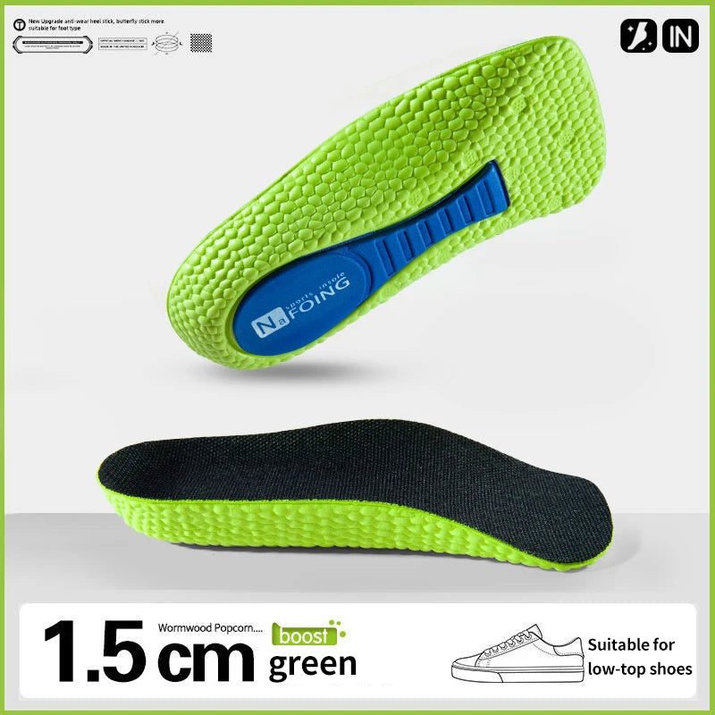 Invisible Height Boost Memory Foam Insoles | Arch Support & Orthopedic Comfort