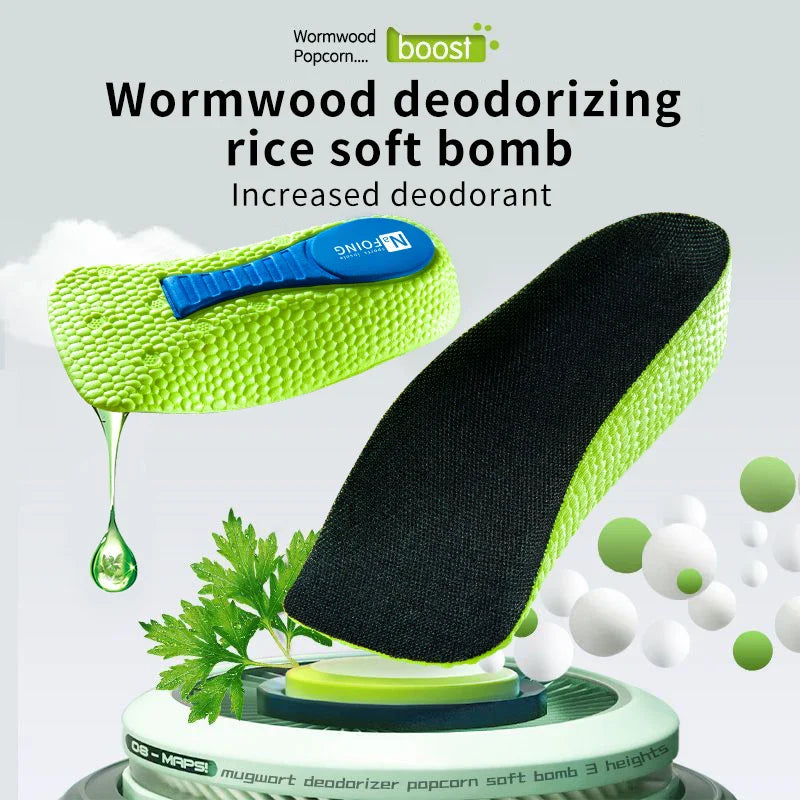 Invisible Height Boost Memory Foam Insoles | Arch Support & Orthopedic Comfort