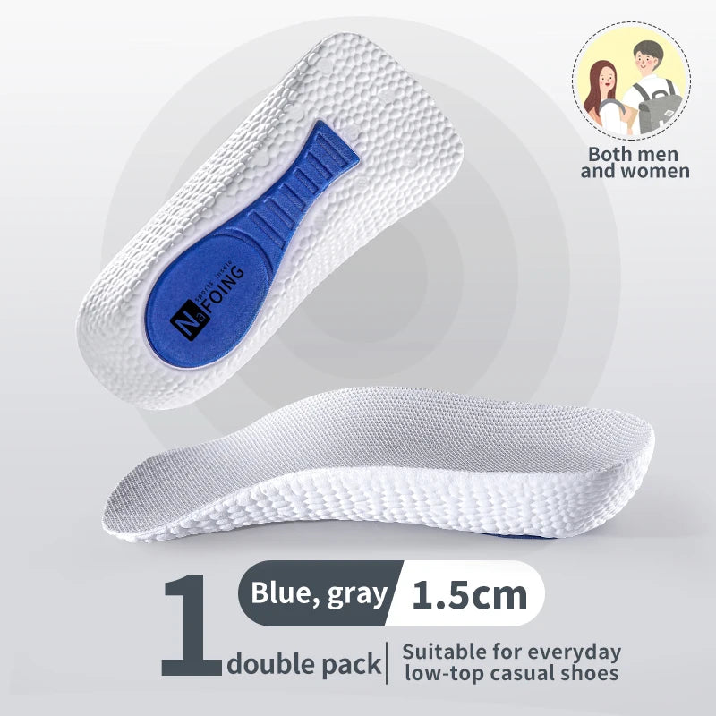 Invisible Height Boost Memory Foam Insoles | Arch Support & Orthopedic Comfort